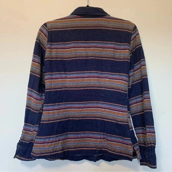 Patagonia thick 100% organic cotton striped button  down shirt - Picture 4 of 5